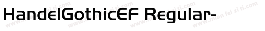 HandelGothicEF Regular字体转换